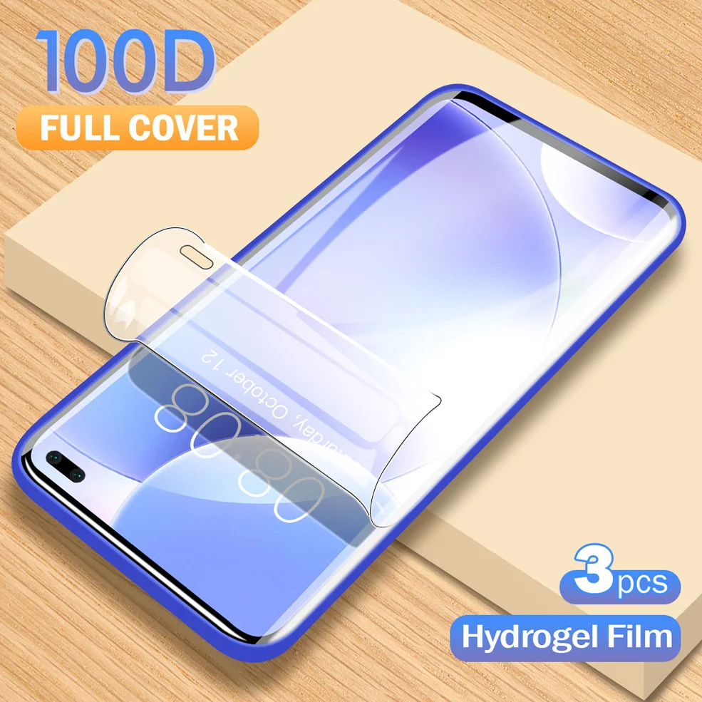 

3pcs 100D Screen Protector Hydrogel Film For Redmi Note 7 8 K30 K20 Pro Protective Film For Xiaomi 9 Note 10 Pro Not Glass