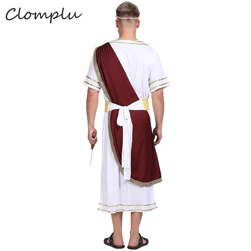Clomplu Цезарь Большой Косплей костюмы на Хэллоуин для мужчин Взрослый костюм на Хэллоуин мужская одежда вечерние костюмы