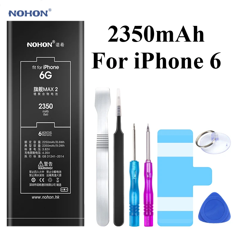 Nohon аккумулятор для Apple iPhone 6 Plus 6 6 P 6 Plus 1810-3480 мАч встроенный телефон литий-полимерные аккумуляторы для iPhone 6 Plus 6 6 P батарея