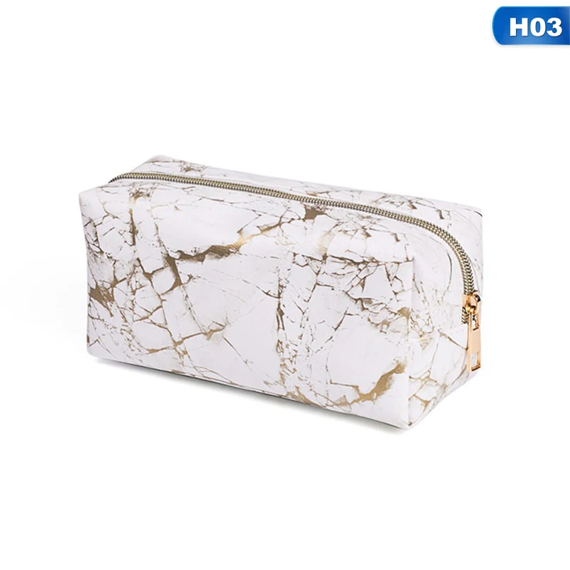 Marble Pencil Case For Girls Pencilcase Makeup Storage Supplies Marble Pattern Pencil Box Pencil Bag School Tools - Цвет: 3