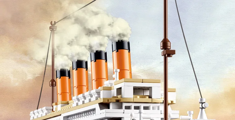 Маленькие Luban строительные блоки Titanic собранная модель Bm38-0577, обучающая игрушка пиратский корабль