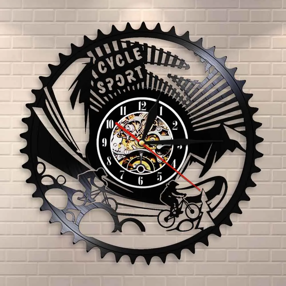 Bicicleta de Monta a deportiva reloj de pared art stica y engranajes de pared reloj de
