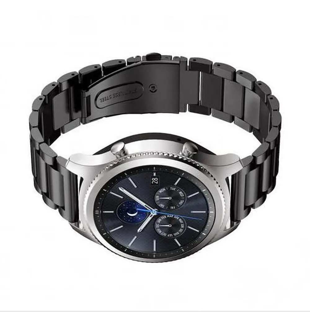 20 мм 22 мм Нержавеющая сталь ссылка браслет для samsung Шестерни S2 S3 Galaxy Watch Active 42 мм 46 мм ремешок для Huami huawei часы gt