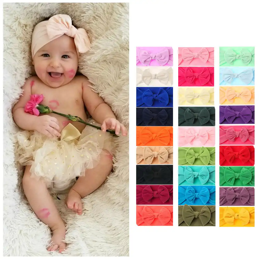 Bebe Bandeau Serre Tete En Nylon Turban Noeud Noue Elastique Bande De Cheveux Nouveau Ne Bebe Accessoires De Cheveux Bebe Fille Garcon Photo Accessoires Aliexpress