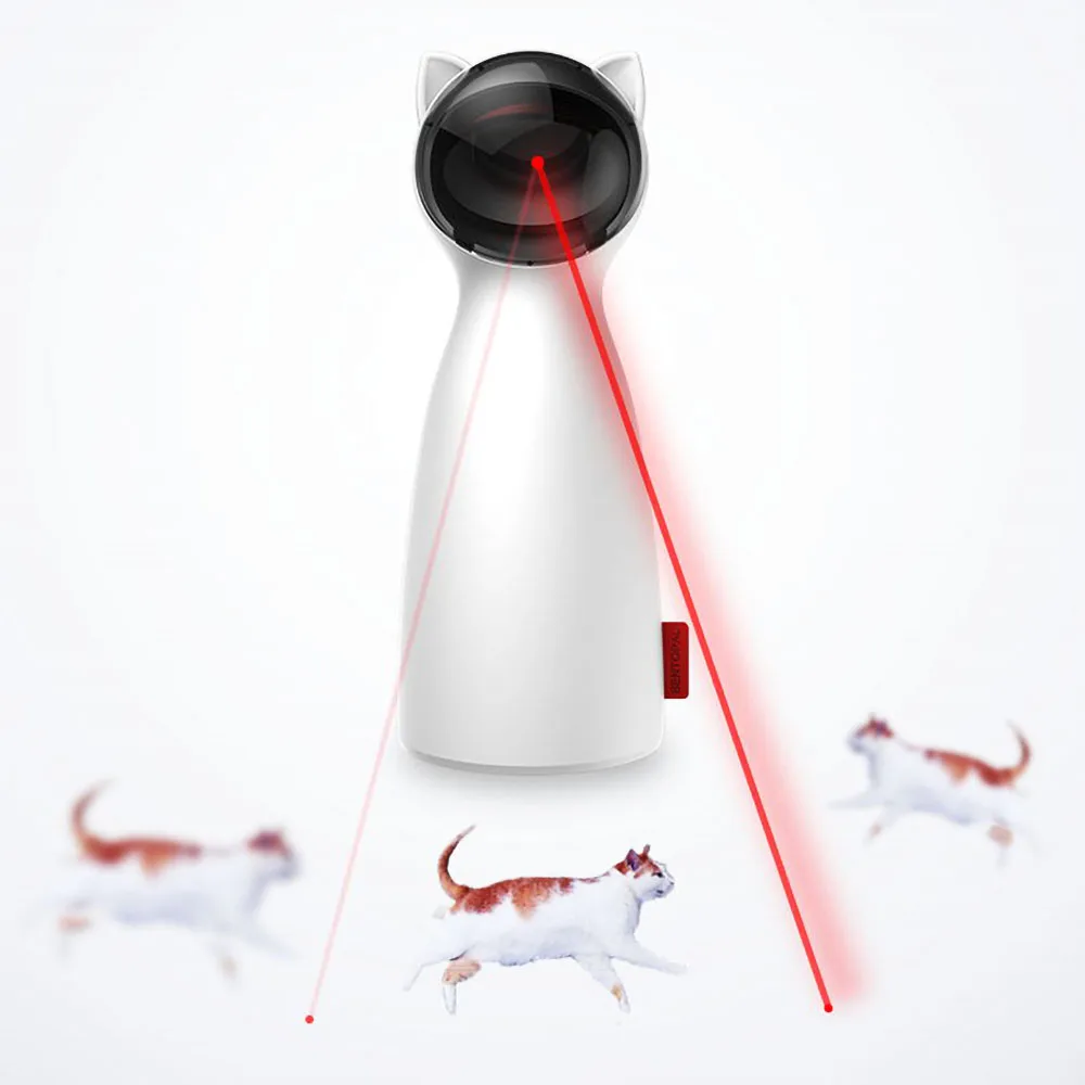 

USB Cat Interactive Toy Auto Rotating Light Chaser Toy for Cat Training Laser Toy Two Mode Pet Accessories