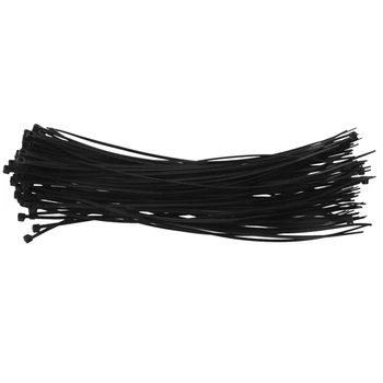

Fashion-100 x Thin Black Cable Tidy Ties Zip Ties Cord Strap Wrap 200mm x 3mm
