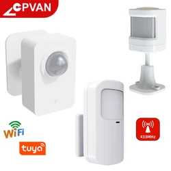 CPVAN Tuya Smart Life PIR Motion sensor Wireless Home Security Pet-immune Infrared detector