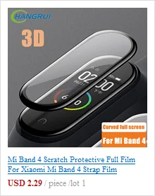 HANGRUI mi Band 4 из нержавеющей стали градиентный цвет металлический стальной ремешок для Xiaomi mi Band 4 браслет сменный ремешок подарок 1p пленка