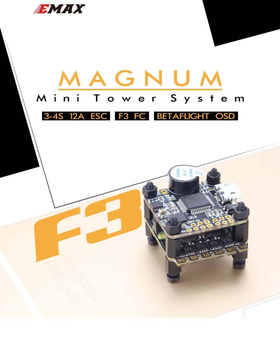 Emax F3 Magnum Mini FPV стековая башня система Контроллер полета 4в1 Esc для микро DIY FPV гоночный Дрон Квадрокоптер