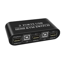 Aliexpress - KVM Switcher 2 Port USB HDMI Switch Durable Multifunctional Switcher Box Keyboard Mouse Splitter Max Support 4K for PC