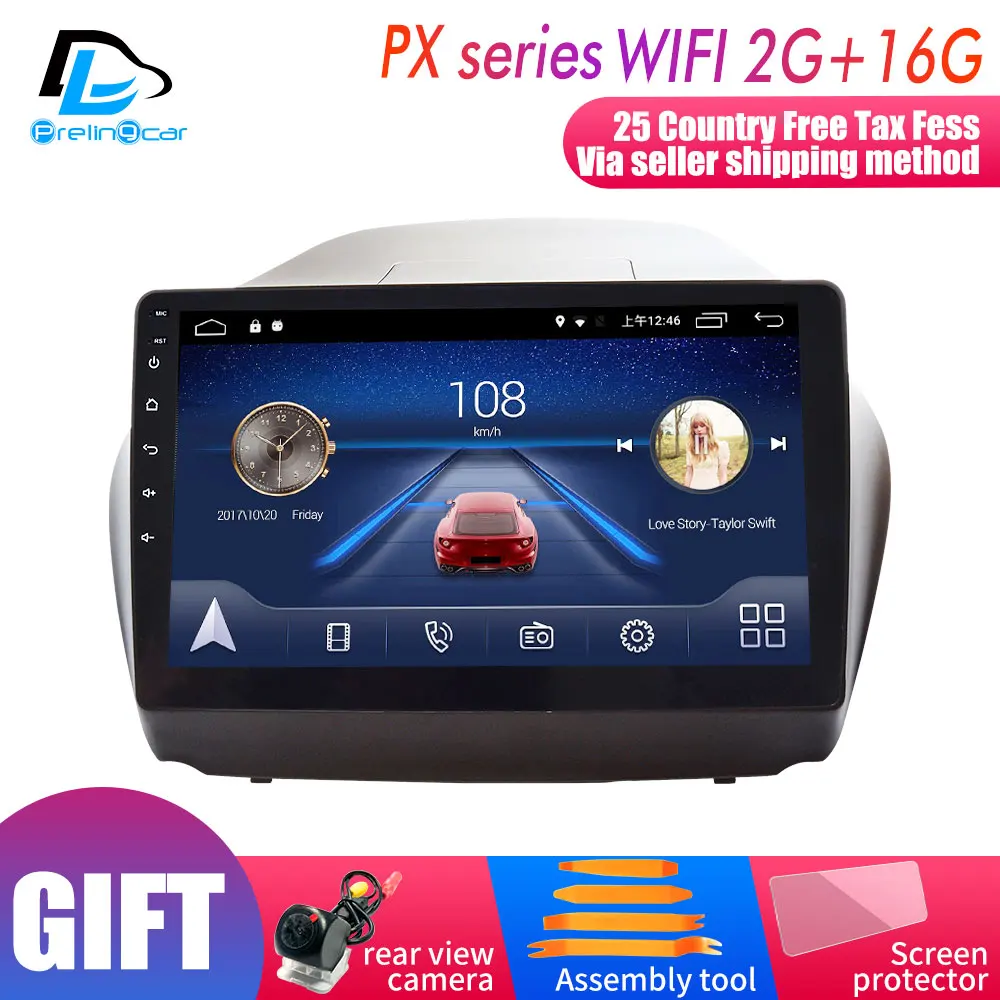 Android 9,0 4G Lte Автомобильная Мультимедийная навигационная система gps dvd-плеер для hyundai IX35 2011- года ips экран Радио стерео - Цвет: PX player 2G16G
