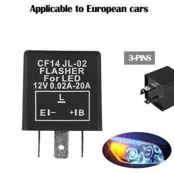 

Fast Flashing Turn Signals 3-pin Cf14 Jl-02 Car Led Flasher Relay Fix Turn Signal Hyper Flash 12v Applicable To European Car#P10
