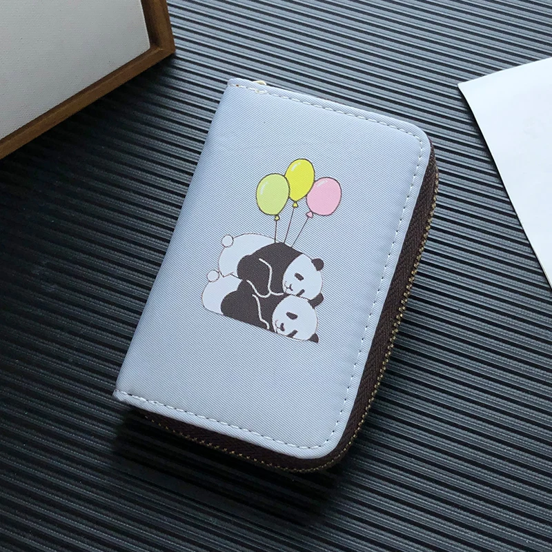 Новая мода Kawaii воздушный шар панда Обложка для паспорта держатель для карт сумка Чехол кошелек высокое качество портмоне для документов водительские права сумки - Цвет: light blue