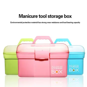 

Large Storage Box Cosmetics Box Nail Tool Box Plastic Toy Box Household First Aid Medicine Box