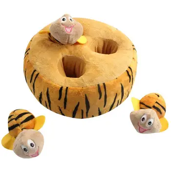 

1 Pc Dog Plush Toy Hide Interactive Squeaker Toy Biting Toy Sound Toy for Dogs Pets