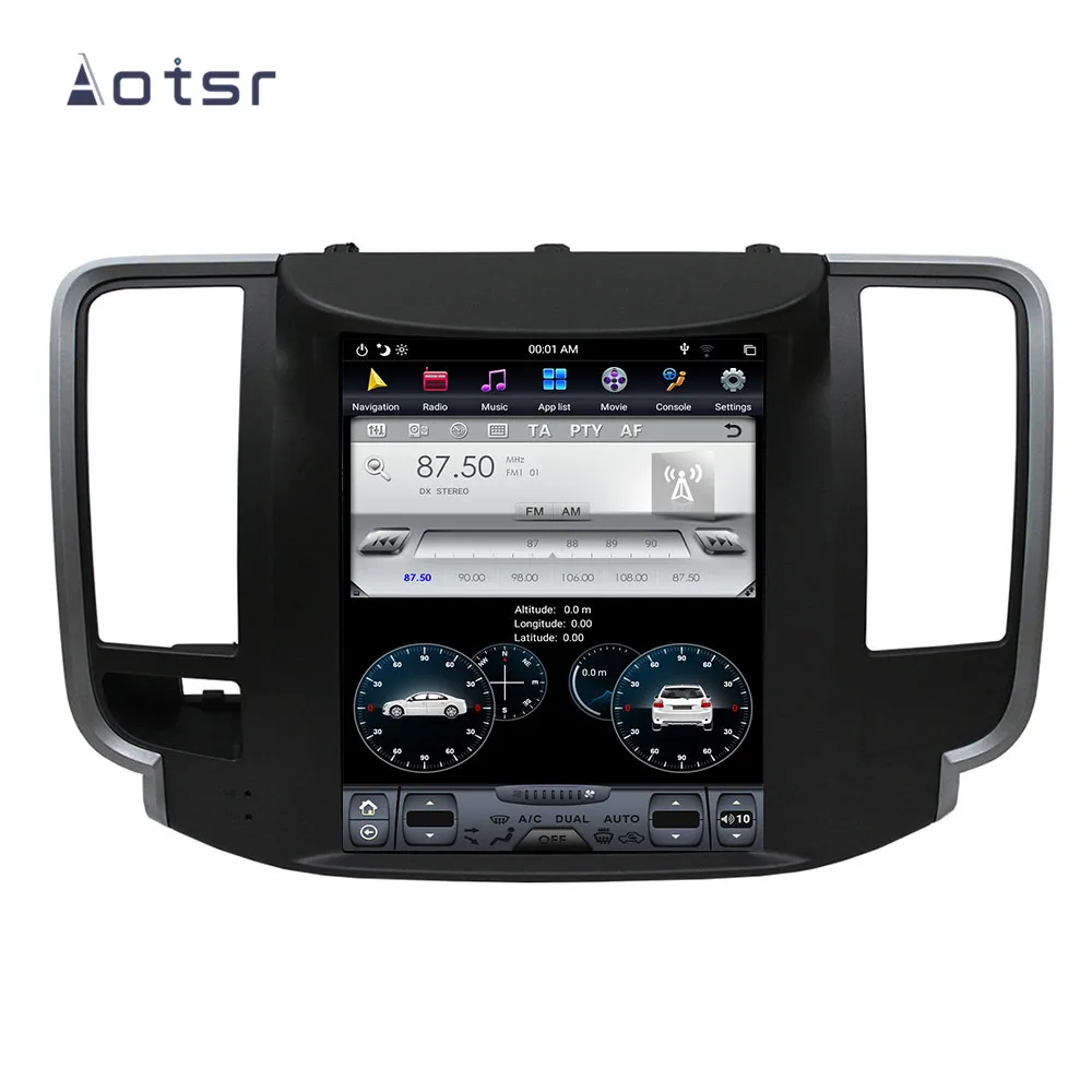Clearance Auto Android 7.1 Tesla Car Vertical screen IPS no DVD Player gps tracker For NISSAN Teana 2008-2011 multimedia car dvr with gps 4