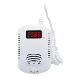 Detector de Gas 2 en 1, alarma de Gas Natural/metano/propano/CO para el hogar enchufable, Detector de fugas con Promp de voz y pantalla LED
