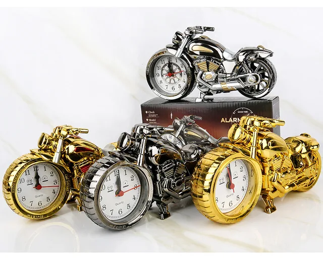 Réveil Horloge,Réveil de moto,modèle de moto,créatif rétro locomotive  vélo,accessoires,cadeau pour enfants- Motorcycle A