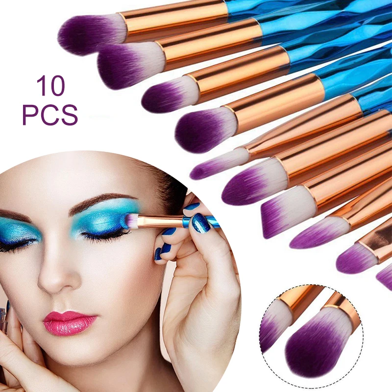 

10pcs Portable Mini Makeup Brushes Set Eyeshadow Eyeliner Eyebrow Lip Brush Makeup Brushes Kit