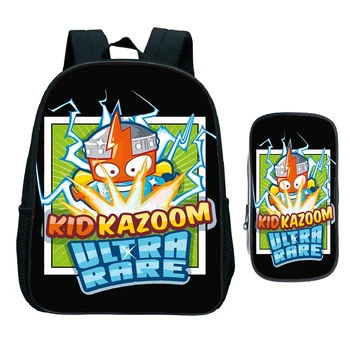 

Children's New Super Zings Kindergarten bag 2Pcs Backpack Pencil Case Child Super Zings Primary School Bag Kids Bookbag Gift