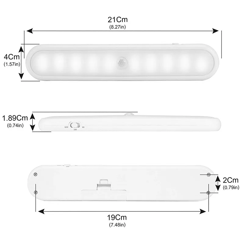 Портативная 20 светодиодная подсветка под шкаф перезаряжаемый светильник Датчик& PIR Mtion шкаф настенный светильник кухонный шкаф ночной Светильник