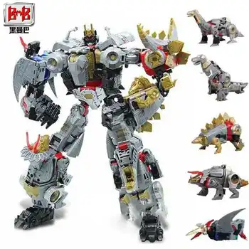 

BMB Transformation Dinoking Volcanicus Grimlock Slag Sludge Snarl Swoop slash Dinobots 5IN1 Alloy Action Figure Robot Toys