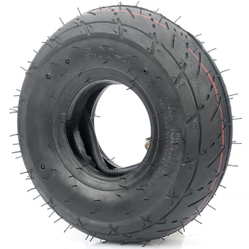 

1Set Mini Motorcycle Tire With Inner Tube Universal 3.00-4 Replacement ATV Scooter Tire Inner Wheel Tyre Wear Resistant Rubber