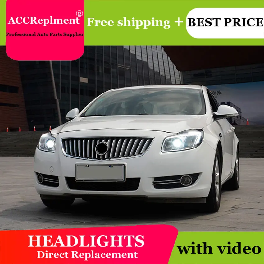 Авто освещение стиль светодиодный налобный фонарь для Buick regal светодиодный фары 2009-2013 H7 hid Q5 Биксеноновые линзы Ангел глаз ближнего света
