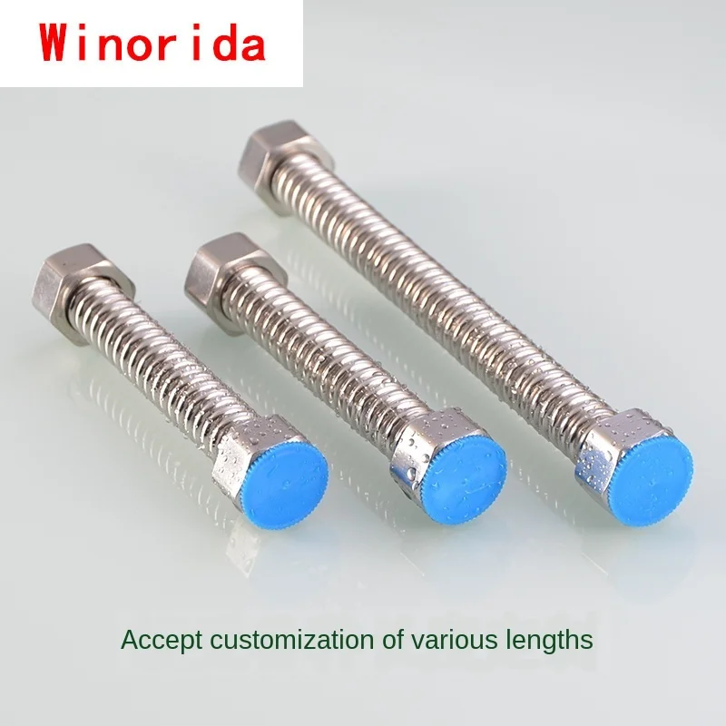 304 Stainless Steel Corrugated Pipe High Pressure Explosion-proof Water Heater Inlet Hose Basin Toilet Connection Outlet Pipe stainless steel tube