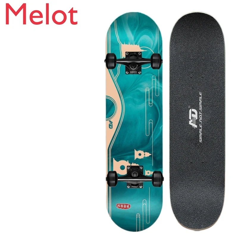 Skateboard Beginner Volwassen Meisjes Tieners Kinderen Volwassen Rondom Board Professionele Twin Tips Vier Wiel | - AliExpress