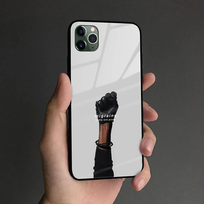 Twenty one pilots эстетические цитаты мягкий силиконовый стеклянный чехол для телефона чехол для iPhone 6 6s 7 8 Plus X XR XS 11 Pro MAX - Цвет: TOPQAE 1