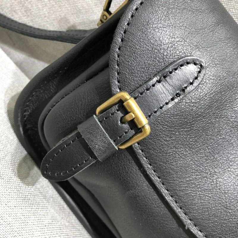 Moda cruz sacos de couro genuíno praça