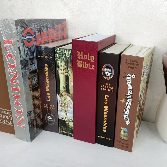 Creative Secret Book Hidden Security Safe Box Money Jewelry Stash Compartment Key/Code Lock Metal Simulation Classic Book Style 3