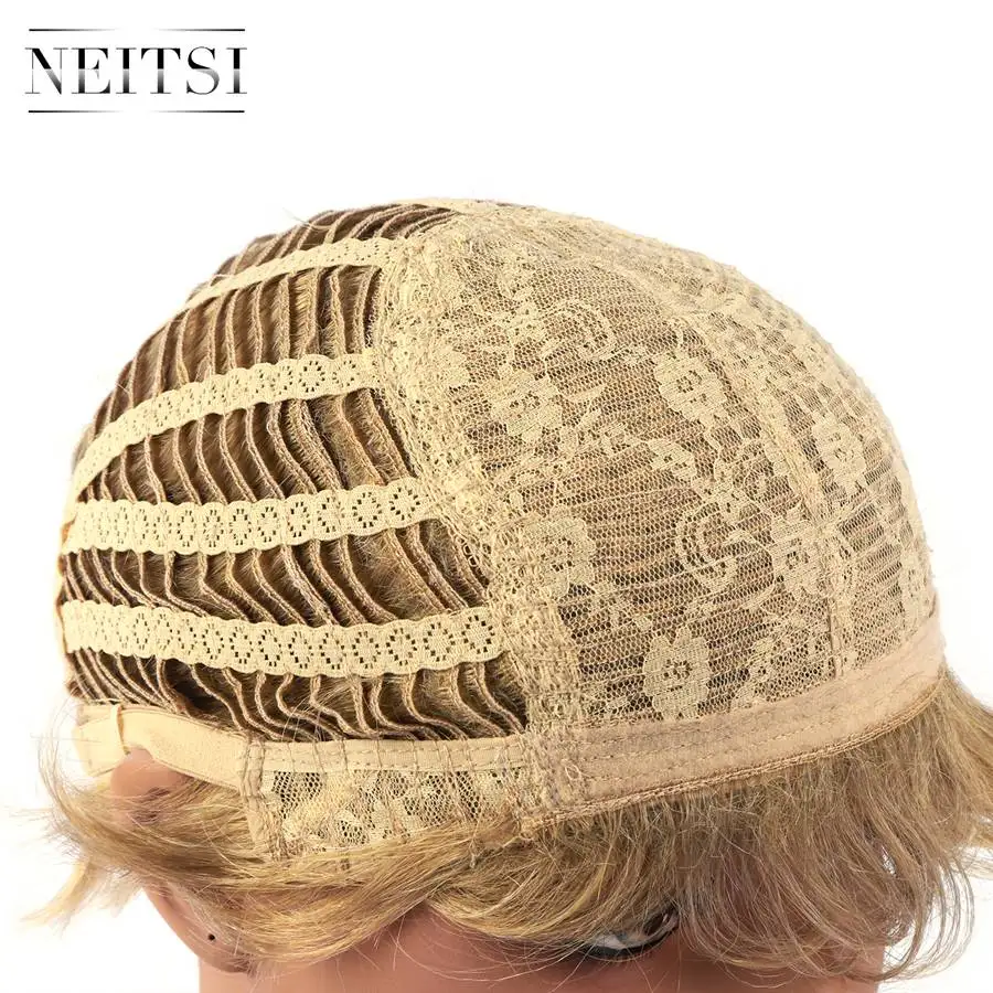 Парики из синтетических волос Neitsi короткие кудрявые парики