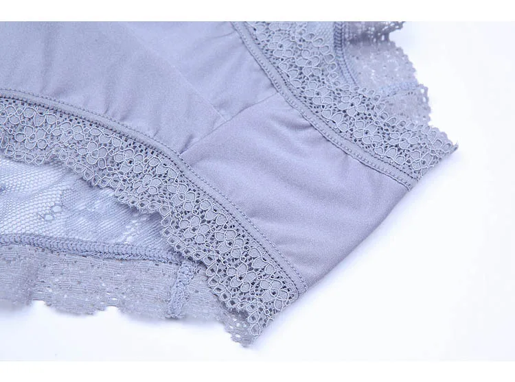 CINOON Sexy Lace Transparent Underwear Plus Size Panties  Tempting Pretty Briefs High Quality Low Waist Women's Underpants (16)
