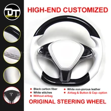 Рулевое колесо из углеродного волокна для tesla s suv модель 3 WYE 85 Вт интерьерное индивидуальное Спортивное дизайнерское роскошное углеродное рулевое колесо