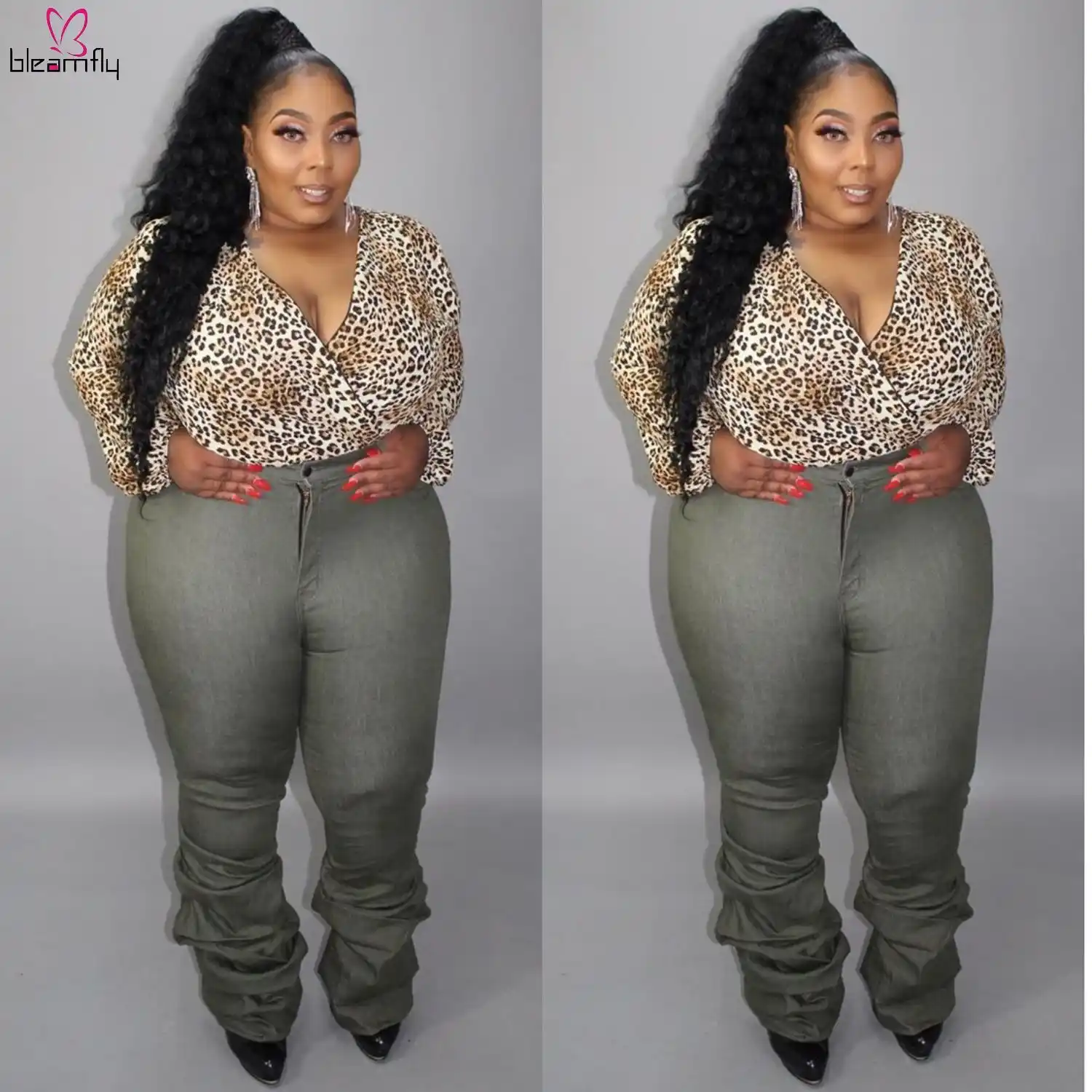 plus size skinny trousers