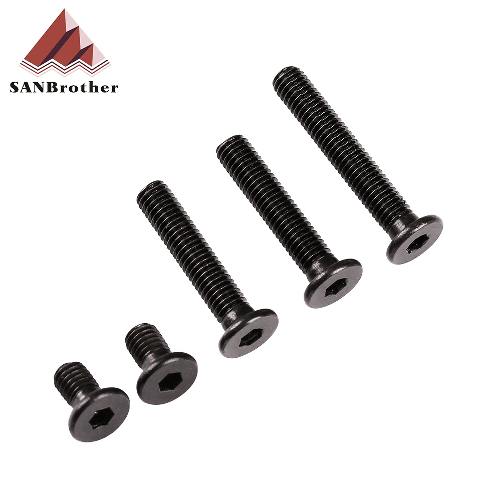 3D Printer Parts M5 Low Profile Screws M5*6/8/10/12/15/20/25/30mm black color M5 Low Profile Screws