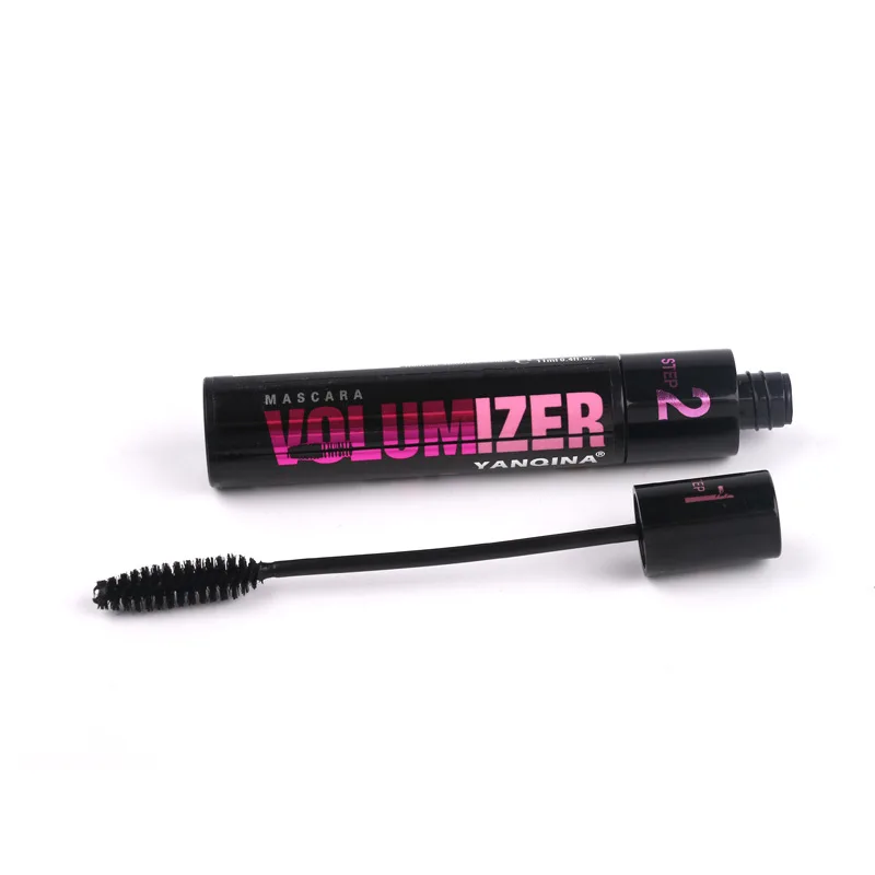 YANQINA 3D Fiber Mascara Double Mascara Color Eyelash Mascara Waterproof Full Express colossal Mascaras eye Makeup Tool