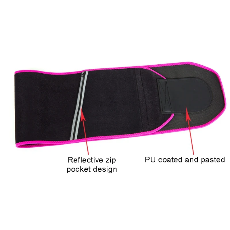 Newest ArrivalAdjustable Exercise Slimming Body Building Gym Training Slim Belt With Pocket Soft Fitness Waist Belt Yoga Weightl