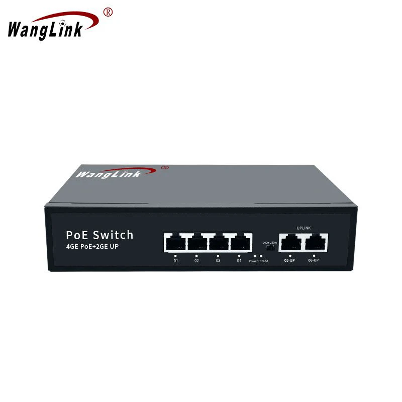 Wanglink POE коммутатор 100 м/1000 м 4/8/16 порт + 2 порта Uplink сетевой Ap/cctv камера