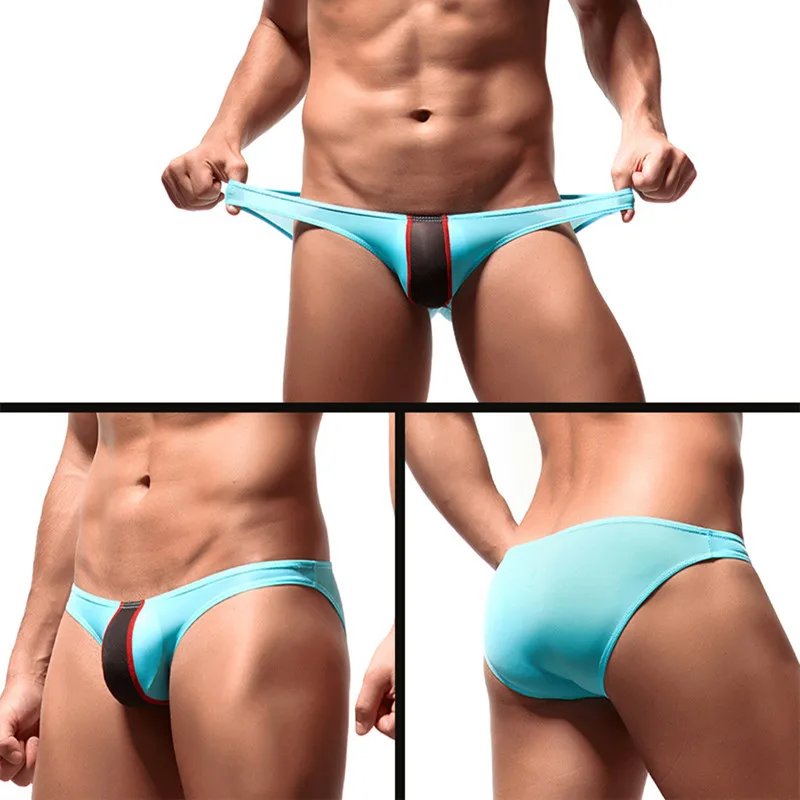 Мужские брифы из ледяного шелка летнее нейлоновое нижнее белье слипы мужские