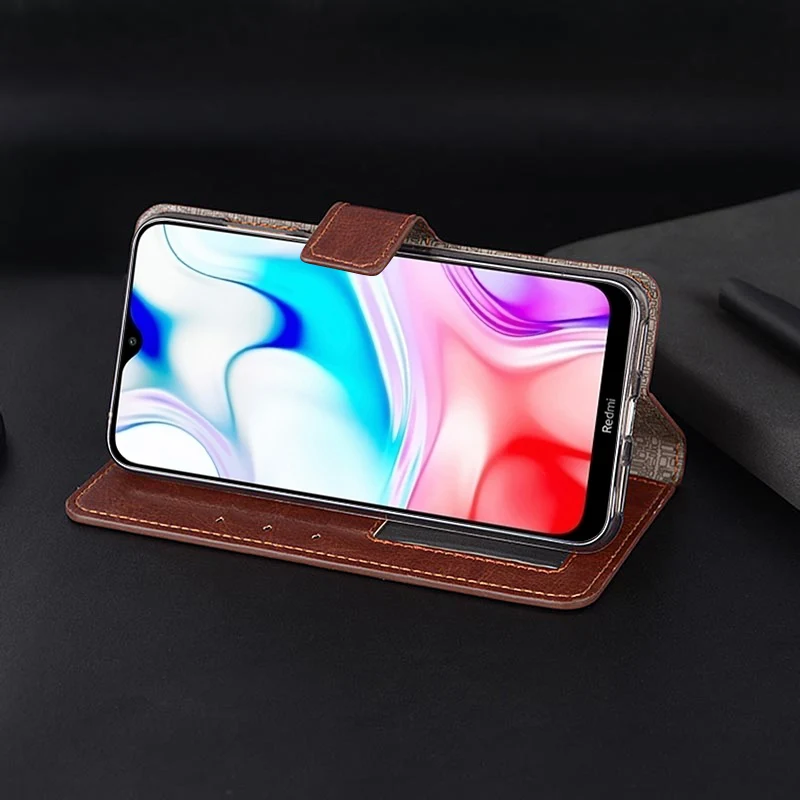 Для Xiaomi Redmi 8 Redmi8 чехол Роскошный флип из искусственной кожи чехол фоторамка со слотом для карты памяти чехол для Xiaomi Redmi 8 M1908C3IC чехол
