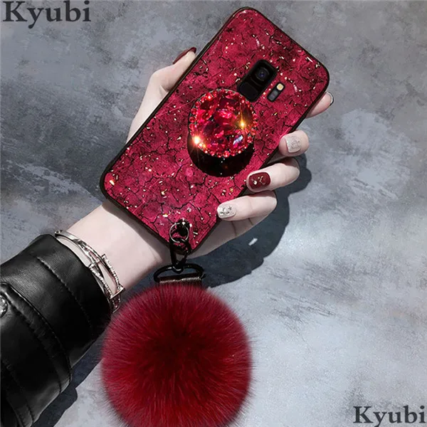 Red Satnd чехол для samsung Galaxy A6 A8 плюс A7 A9 A5 A6S A8S глянцевый чехол для samsung Galaxy A10 A20 A30 A40 A50 A60 A70 - Цвет: Red