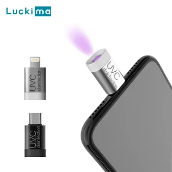 

Hot Phone UVC Sterilizer Lamp iPhone Android Plug and play UV Disinfection Light Ultraviolet Sterilization Kill Bacterial Virus