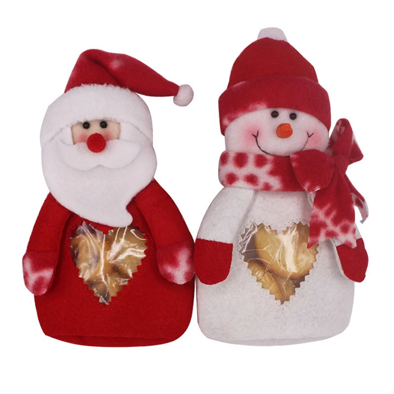 Santa Claus Snowman Candy Pocket Bags Party Decorations Christmas Candy Socks Xmas Gifts Bag Hot Sale New Fashion Cute Christmas