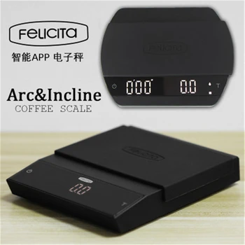 

Felicita Coffee Scale with Bluetooth Electronic Drip Coffee Scales with Timer Smart Digital USB Rechargeable Scales 2KG /0.1g