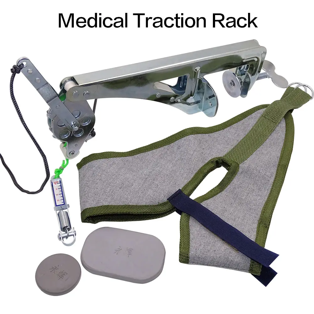 neck traction device Cervical Traction Over Door Neck Massager Device Kit Stretcher Adjustment Chiropractic Back Head Massager relaxation