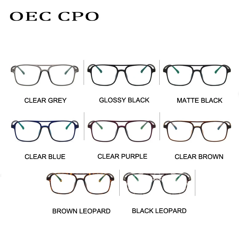 Optical glasses OEC CPO Anti blue light blocking filter reduces eye strain men frame clear lens eyewear