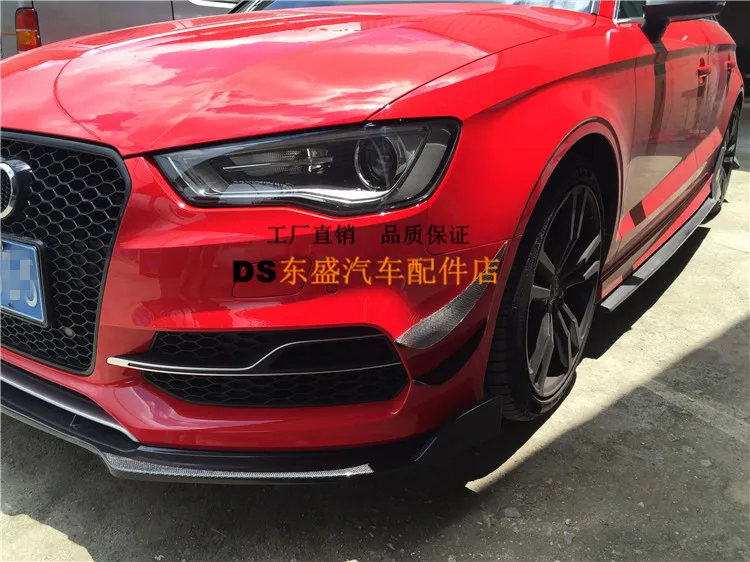 Подходит для Audi A3 S3 RS карбоновое волокно Передняя панель дефлектор Передняя губная дефлектор